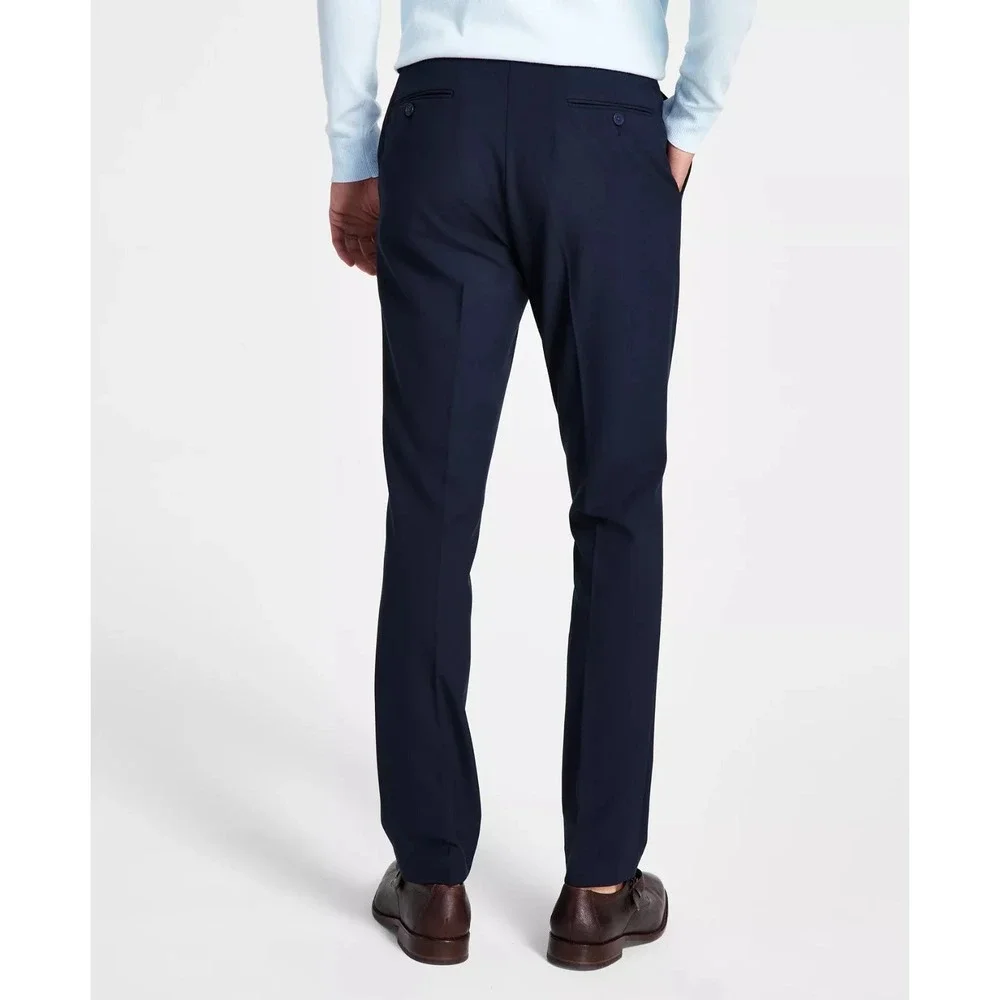 CALVIN KLEIN Mens Skinny Fit Dress Pants 30W 30L Navy